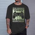 Zum Zocken Geboren Kinder Gamer Gamer Gamer Idea T-Shirt Geschenke für Ihn