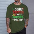 Dear Santa My Brother Did It Christmas Boys Girls Kid T-Shirt Gifts for Him
