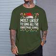 Most Likely To Sing All The Christmas Songs Christmas Singer T-Shirt Gifts for Him
