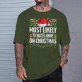 Most Likely To Watch Anime On Christmas Cool Anime Christmas T-Shirt Gifts for Him