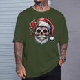 Santa Sugar Skull Mexican Calavera Christmas T-Shirt Gifts for Him