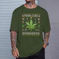 Ugly Christmas Frohe Highnachten Marihuana Weed Geschenk T-Shirt Geschenke für Ihn