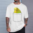 Cute Budgie In Bag Budgie T-Shirt Geschenke für Ihn