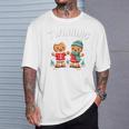 Twinning With My Bestie Christmas Gingerbread Best Friend T-Shirt Gifts for Him