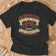 Achtung Es Ist Ein Pietsch Ding Last Name Plate S T-Shirt Geschenke für alte Männer