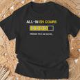 All-In En Cours Poker Humour Cadeau Poker Homme Tapis Jetons T-Shirt Cadeaux pour les vieillards