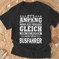 Am Anfang Waren Alle Menschen Ggleich Busfahrer T-Shirt Geschenke für alte Männer