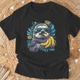 Banana Sloth Wildlife Sunglasses Portrait Banana Fruit T-Shirt Geschenke für alte Männer