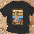 Boule Lucky Petanque T-Shirt Geschenke für alte Männer