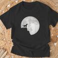 Bull Terrier Dog Portrait Dog Portrait Moon T-Shirt Geschenke für alte Männer