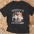 Crazy Cats Lady Cats Slogan T-Shirt Geschenke für alte Männer