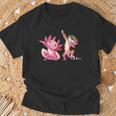 Cute Kawaii Leopard Gecko Dabbing Axolotl Friends Boys T-Shirt Gifts for Old Men