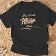 Damen Das Ist Ein Maurer Ding Lustiges Familie Maurer Mit-Ausschnitt T-Shirt Geschenke für alte Männer