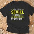 Damen Das Ist Ein Seidel Ding Spruch Für Familie Seidel Mit-Ausschnitt T-Shirt Geschenke für alte Männer