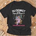 Du Tenkst Ich Bin Klein Liebe Und Nett Unicorn T-Shirt Geschenke für alte Männer