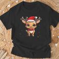 Rentier Weihnachts Red Nose Children's Women's T-Shirt Geschenke für alte Männer