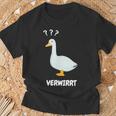 Ganserwirrt Lustiges Gänse Goose Meme Wortspiel T-Shirt Geschenke für alte Männer