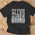 Ich Kann Alles Außer Insulin Produkieren Diabetic T-Shirt Geschenke für alte Männer