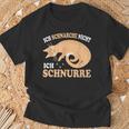 Ich Schnarche Nicht Ich Schnurre Katzen Official Sleep T-Shirt Geschenke für alte Männer