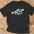 As Initials First Name A Last Name S All Names With A T-Shirt Geschenke für alte Männer