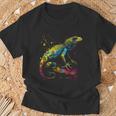 Lizard Lizard Colourful Colour Animal Favourite Animal Fan T-Shirt Geschenke für alte Männer