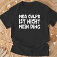 Mea Culpa Ist Nicht Mein Ding Schröder Satire Ex Kanzler T-Shirt Geschenke für alte Männer