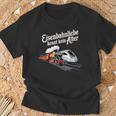 Model Railway Saying Eisenbahn Liebe Damplok Modellbau T-Shirt Geschenke für alte Männer