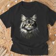 Norwegian Forest Cat Norwegian Cat Skogkatt Forest Cats T-Shirt Geschenke für alte Männer