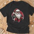 Père Noël Punk Motard Cool Noël T-Shirt Cadeaux pour les vieillards