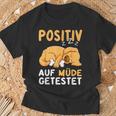 Positiv Auf Müde Getestet Dog Sleep T-Shirt Geschenke für alte Männer