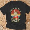 To Be Rockstar Heavy Metal Hand Hornintage Retro Born T-Shirt Geschenke für alte Männer