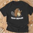 Rodent Team Beaver Team Beaver Cool Flannelette T-Shirt Geschenke für alte Männer