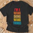 Wang Proud Family Retro Reunion Surname T-Shirt Geschenke für alte Männer