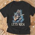 Werewolf Rocker Rockt Die Bühne Mit Seiner Gitarre T-Shirt Geschenke für alte Männer