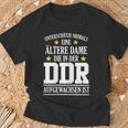 Women's Ddr Ossi Ostdeutschland Saying Older Lady Surprise T-Shirt Geschenke für alte Männer