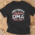 Women's Dog Slogan Love World Best Dogs Oma T-Shirt Geschenke für alte Männer