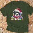 Christmas Hat Border Collie Border Collies T-Shirt Geschenke für alte Männer