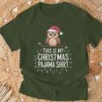 This Is My Christmas Pajama Xmas Pjs Owl Christmas T-Shirt Gifts for Old Men