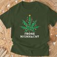 Merry Highnacht Christmas Hemp Leaf Word Game T-Shirt Geschenke für alte Männer