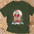 Santa Claus Pooping Down The Chimney Christmas Meme T-Shirt Gifts for Old Men