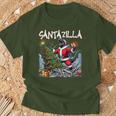 Santazilla Japanese Santa Christmas Monster Kaiju T-Shirt Gifts for Old Men