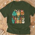 Vintage Groovy Christmas Santa Claus Christmas Vibes T-Shirt Gifts for Old Men