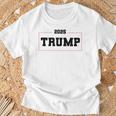 Donald Trump Is Your President Qr Trump Dancing On Back T-Shirt Gifts for Old Men