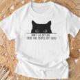 Cat Leute Da Draußen Cat French Language T-Shirt Geschenke für alte Männer