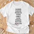 Rudolph And Santa Claus Reindeer Name Christmas Eve T-Shirt Geschenke für alte Männer