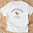 Sweden Sverige Scandinavia Midsommar Swedish T-Shirt Geschenke für alte Männer