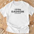 Team Damon Proud Family Surname Last Name Gray T-Shirt Geschenke für alte Männer