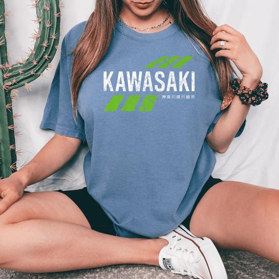 Retro Vintage Kawasaki Green City For Or Women Women's Oversized